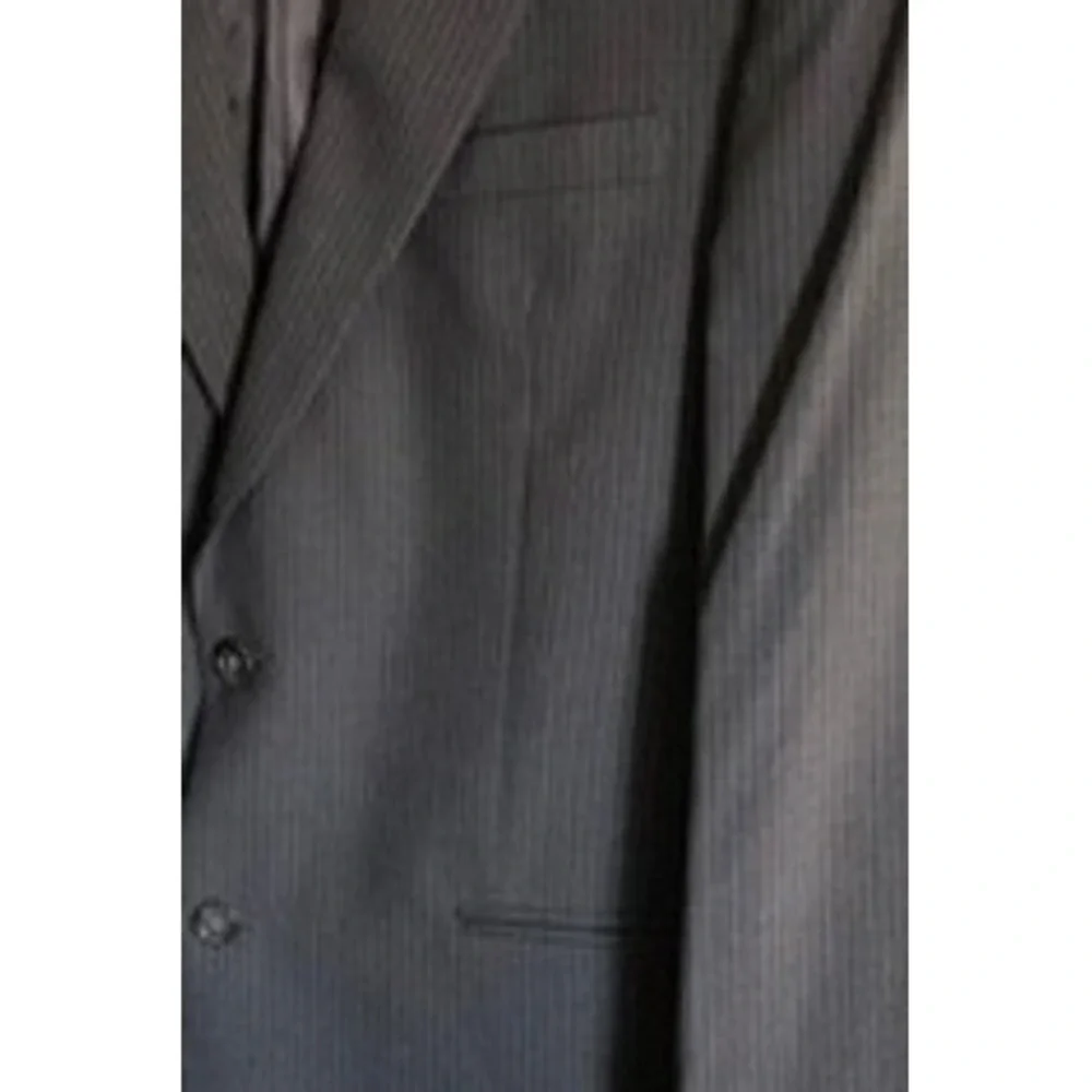JoS A BANK Mens Charcoal Pinstripe Blazer Suit Jacket 2 Button Classic Fit - Picture 11 of 12